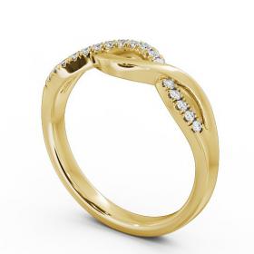 Ladies 0.09ct Round Diamond Infinity Design Wedding Ring 9K Yellow Gold WBF21_YG_THUMB1 
