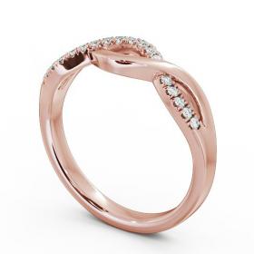 Ladies 0.09ct Round Diamond Infinity Design Wedding Ring 18K Rose Gold WBF21_RG_THUMB1 