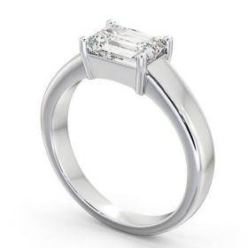 Emerald Diamond East West Design Engagement Ring Platinum Solitaire ENEM13_WG_THUMB1 