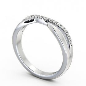 Curved 0.12ct Ladies Round Diamond Wedding Ring Platinum WBF23_WG_THUMB1_4.jpg 