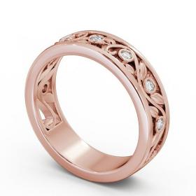 Ladies 0.10ct Round Diamond Vintage Style Wedding Ring 18K Rose Gold WBF25_RG_THUMB1 