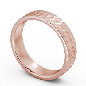 Mens Textured Hammered Effect Wedding Ring 18K Rose Gold WBM25_RG_THUMB1_1.jpg 