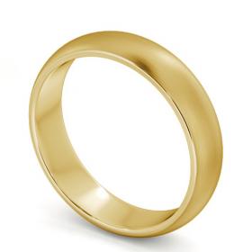 Mens Plain D Shape with Matt Finish Wedding Ring 18K Yellow Gold WBM1B_YG_THUMB1 