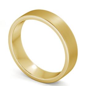 Mens Plain Flat Profile with Matt Finish Wedding Ring 18K Yellow Gold WBM4B_YG_THUMB1 