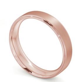 Mens Side Step Design with Matt Finish Wedding Ring 18K Rose Gold WBM9B_RG_THUMB1 