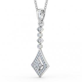 Drop Style 0.15ct Diamond Pendant 18K White Gold PNT93_WG_THUMB1 