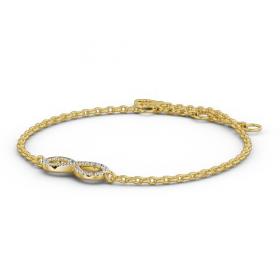 infinity Design Delicate Diamond Bracelet 9K Yellow Gold BRC7_YG_THUMB1 
