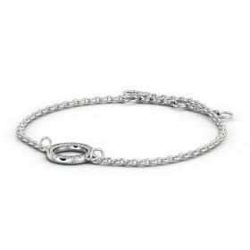 Circle Design Delicate Diamond Bracelet 18K White Gold BRC13_WG_THUMB1 