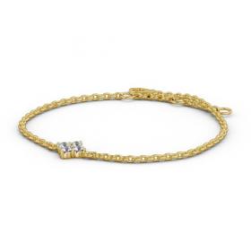 Cluster Style Delicate Diamond Bracelet 9K Yellow Gold BRC14_YG_THUMB1 
