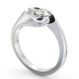 Oval Diamond Sweeping Tension Set Engagement Ring Platinum Solitaire ENOV3_WG_THUMB1 