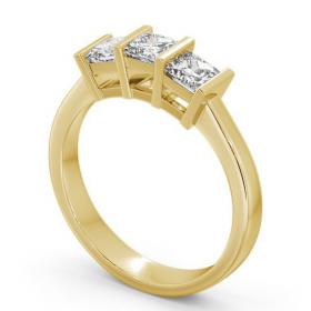Three Stone Princess Diamond Tension Set Ring 9K Yellow Gold TH7_YG_THUMB1 