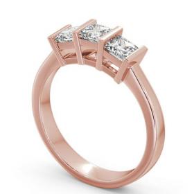 Three Stone Princess Diamond Tension Set Ring 9K Rose Gold TH7_RG_THUMB1 