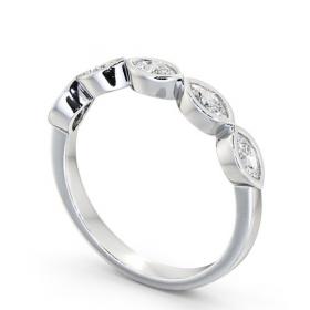 Five Stone Marquise Diamond Bezel Set Ring 18K White Gold FV19_WG_THUMB1 