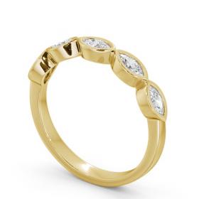 Five Stone Marquise Diamond Bezel Set Ring 18K Yellow Gold FV19_YG_THUMB1 