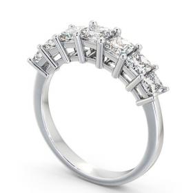 Seven Stone Princess Diamond Graduating Design Ring 18K White Gold SE3_WG_THUMB1 