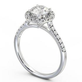 Halo Round Diamond Classic Engagement Ring 9K White Gold ENRD69_WG_THUMB1 