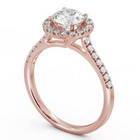Halo Round Diamond Classic Engagement Ring 9K Rose Gold ENRD69_RG_THUMB1 