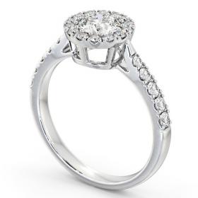 Cluster Diamond Halo Style Ring 18K White Gold CL19_WG_THUMB1 