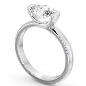 Oval Diamond Tension East West Design Engagement Ring 18K White Gold Solitaire ENOV5_WG_THUMB1 