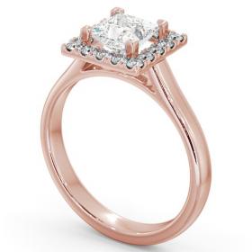 Halo Princess Diamond Simplistic Style Engagement Ring 18K Rose Gold ENPR21_RG_THUMB1 