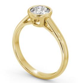 Round Diamond Open Bezel Engagement Ring 18K Yellow Gold Solitaire ENRD88_YG_THUMB1 