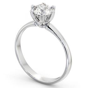 Round Diamond Classic 6 Prong Engagement Ring 18K White Gold Solitaire ENRD99_WG_THUMB1 