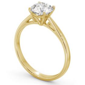 Round Diamond Cathedral Setting Engagement Ring 9K Yellow Gold Solitaire ENRD102_YG_THUMB1 
