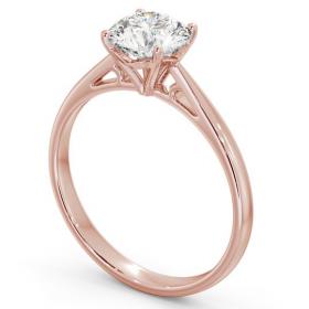 Round Diamond Cathedral Setting Engagement Ring 9K Rose Gold Solitaire ENRD102_RG_THUMB1 