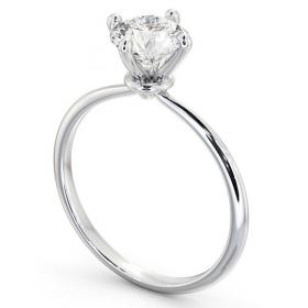 Round Diamond Dainty Engagement Ring 9K White Gold Solitaire ENRD104_WG_THUMB1 
