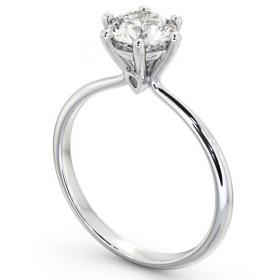 Round Diamond 6 Prong Dainty Engagement Ring 18K White Gold Solitaire ENRD105_WG_THUMB1 