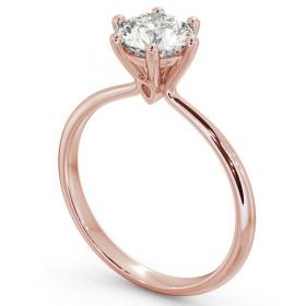 Round Diamond 6 Prong Dainty Engagement Ring 18K Rose Gold Solitaire ENRD105_RG_THUMB1 