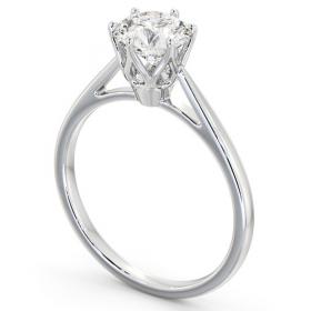 Round Diamond Regal Design Engagement Ring 18K White Gold Solitaire ENRD107_WG_THUMB1 