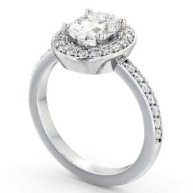 Halo Oval Diamond Engagement Ring 18K White Gold ENOV8_WG_THUMB1 