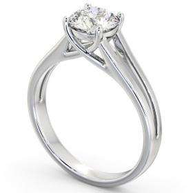 Round Diamond Split Band Engagement Ring 18K White Gold Solitaire ENRD117_WG_THUMB1 