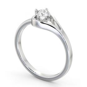 Round Diamond Looping Band Engagement Ring 18K White Gold Solitaire ENRD121_WG_THUMB1 