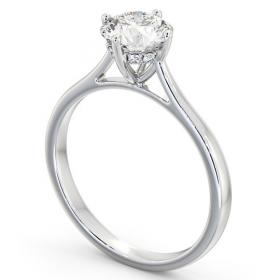 Round Diamond with Diamond Set Rail Engagement Ring 18K White Gold Solitaire ENRD122_WG_THUMB1 