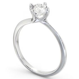Round Diamond Sweeping Prongs Engagement Ring 18K White Gold Solitaire ENRD123_WG_THUMB1 