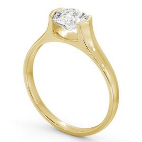 Round Diamond Tension Set Engagement Ring 18K Yellow Gold Solitaire ENRD126_YG_THUMB1 