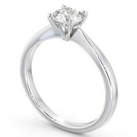 Round Diamond Traditional 4 Prong Engagement Ring 18K White Gold Solitaire ENRD130_WG_THUMB1 