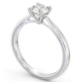 Round Diamond Classic Style Engagement Ring 18K White Gold Solitaire ENRD132_WG_THUMB1 