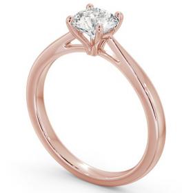 Round Diamond Classic Style Engagement Ring 18K Rose Gold Solitaire ENRD132_RG_THUMB1 