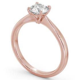 Round Diamond Classic Style Engagement Ring 18K Rose Gold Solitaire ENRD134_RG_THUMB1 
