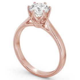 Round Diamond Regal Design Engagement Ring 18K Rose Gold Solitaire ENRD137_RG_THUMB1 