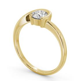 Round Diamond Half Bezel Engagement Ring 18K Yellow Gold Solitaire ENRD139_YG_THUMB1 