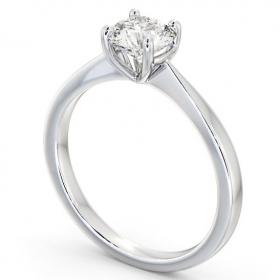 Round Diamond Low Setting Engagement Ring 18K White Gold Solitaire ENRD150_WG_THUMB1 