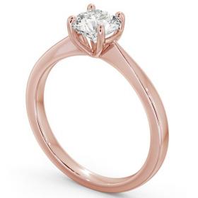 Round Diamond Low Setting Engagement Ring 18K Rose Gold Solitaire ENRD150_RG_THUMB1 