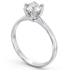 Round Diamond Dainty Band with 6 Prongs Engagement Ring Palladium Solitaire ENRD151_WG_THUMB1 