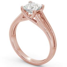 Princess Diamond Split Band Engagement Ring 18K Rose Gold Solitaire ENPR43_RG_THUMB1 