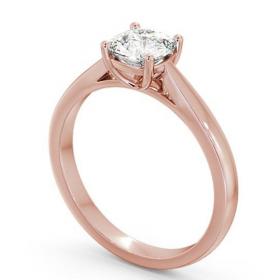 Cushion Diamond Classic Style Engagement Ring 18K Rose Gold Solitaire ENCU1_RG_THUMB1 