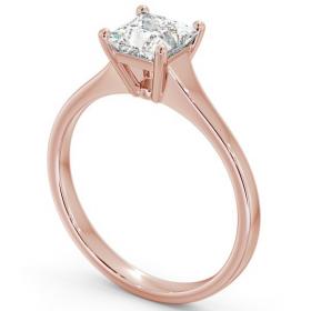Princess Diamond Graduating Band Engagement Ring 18K Rose Gold Solitaire ENPR47_RG_THUMB1 
